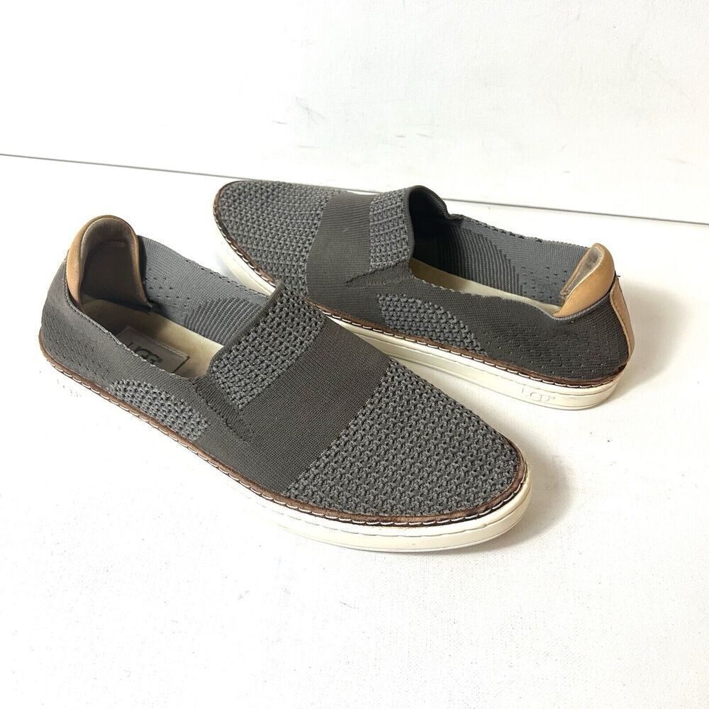 UGG Women's Size 9.5 EU 40.5 Slip On Comfort Casual Shoes Flat Brown Knit Fabric - Picture 4 of 13